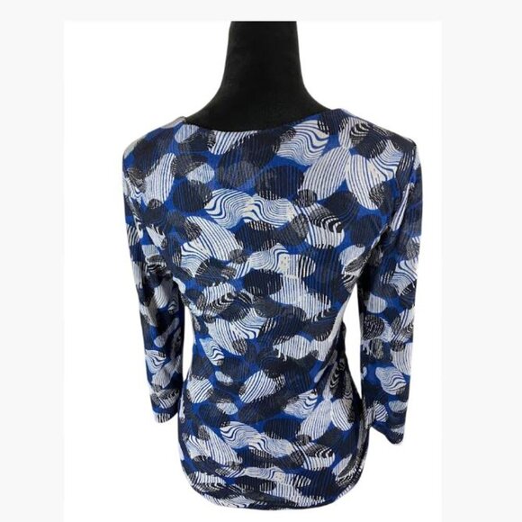 Vintage Classiques Entier Bold Abstract Pattern 100% Silk Blouse Size Large EUC - Picture 2 of 9